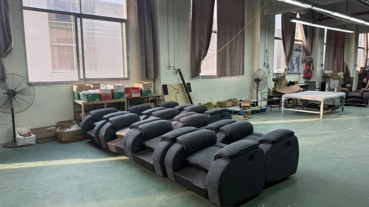 Rows of grey recliners