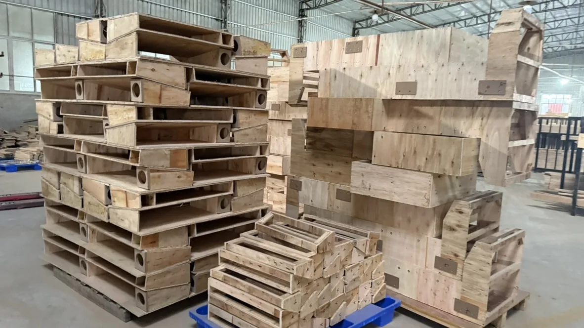 Wooden frames with round openings and chair frames